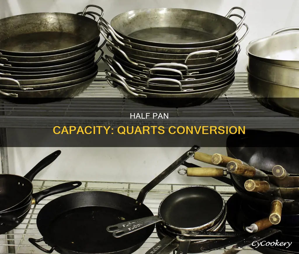 how many quarts are in a half pan