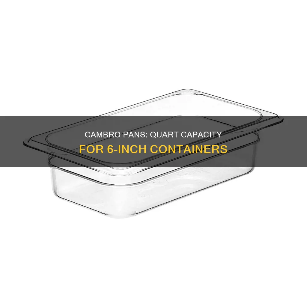 how many quarts does 6 inch cambro pan hold