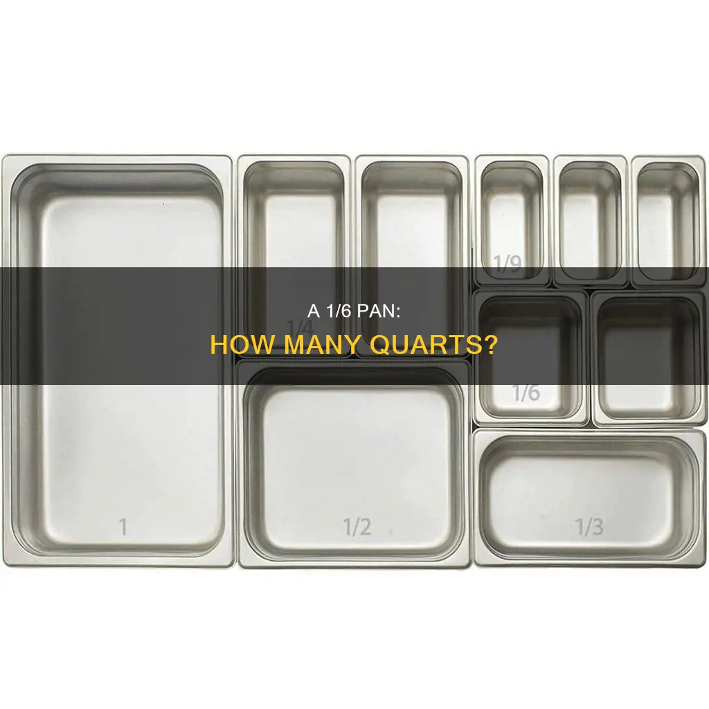 how many quarts does a 1 6 pan hold