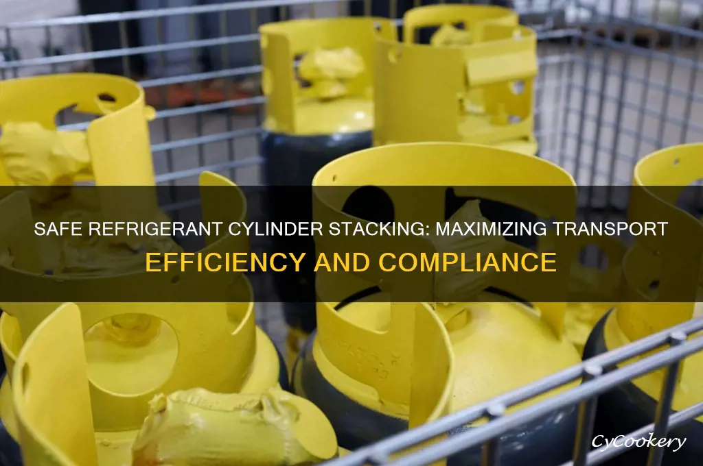 how many refrigerant cylinders can you stack for transport