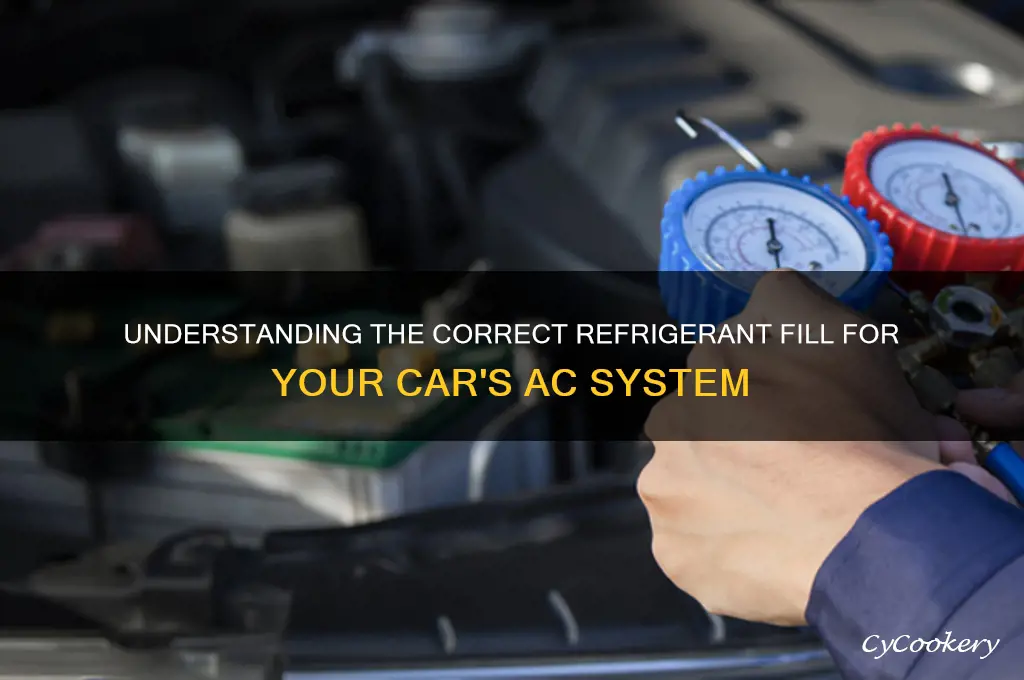 how many refrigerant fill in car ac