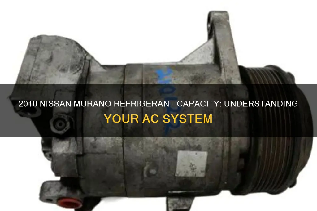 how many refrigerant has nissan murano 2010