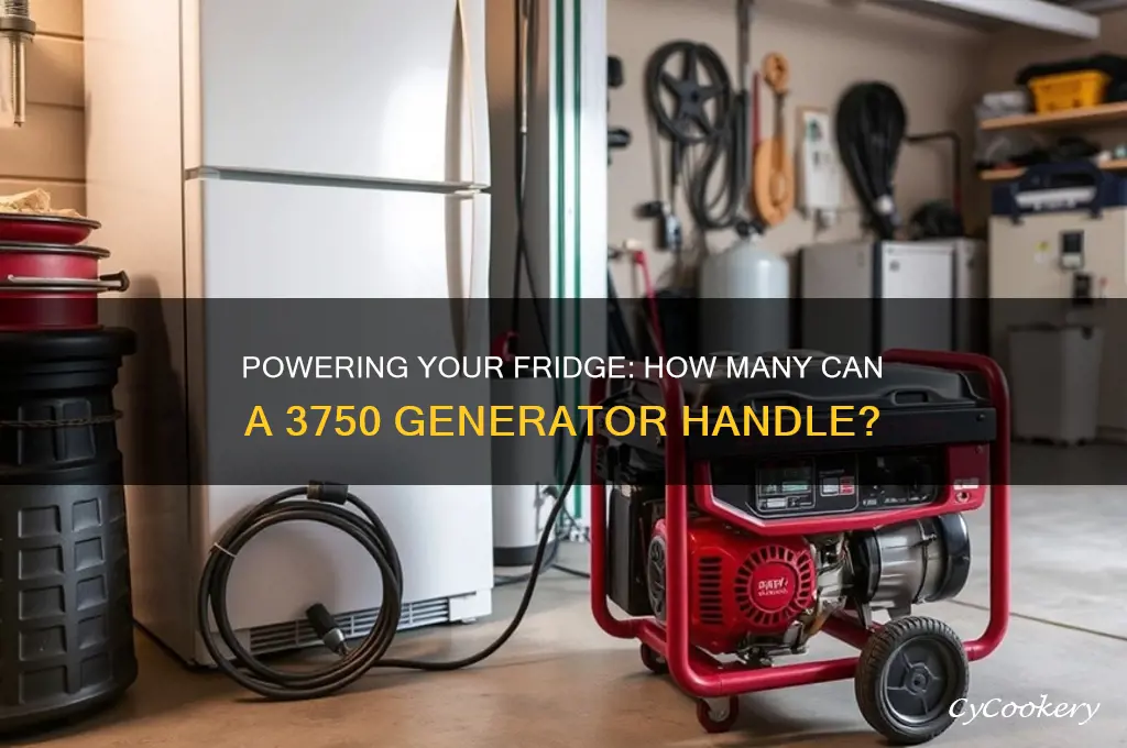 how many refrigerators will a 3750 generator run