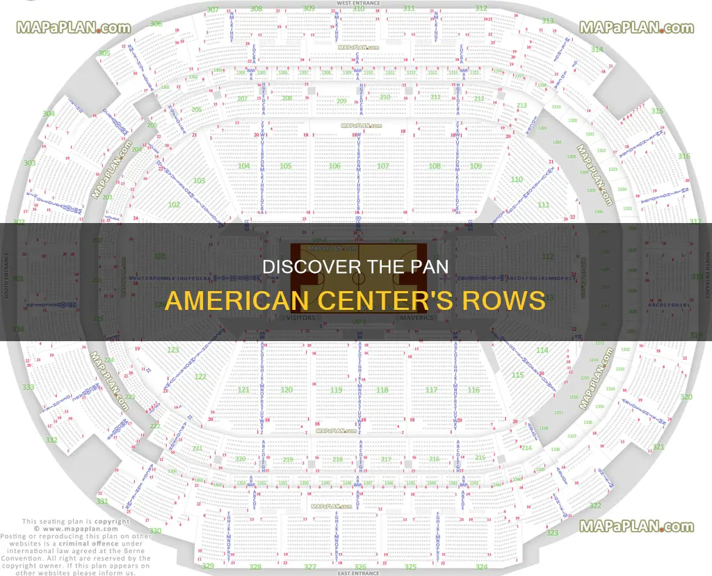 how many rows are in the pan american center
