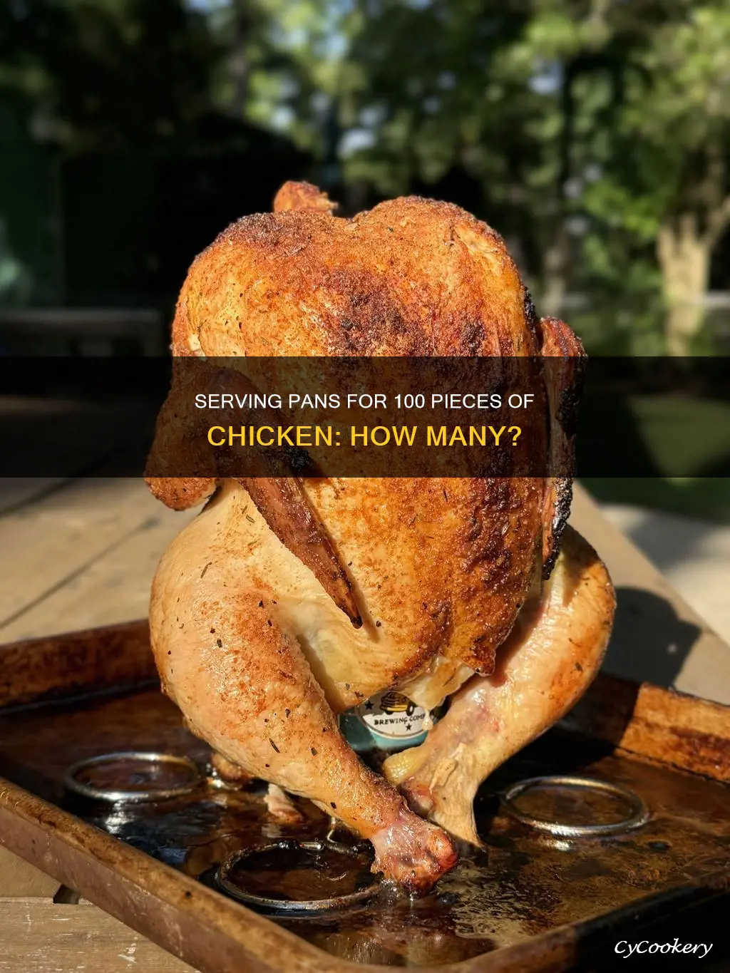 how many serving pans will 100 pieces of chicken fill