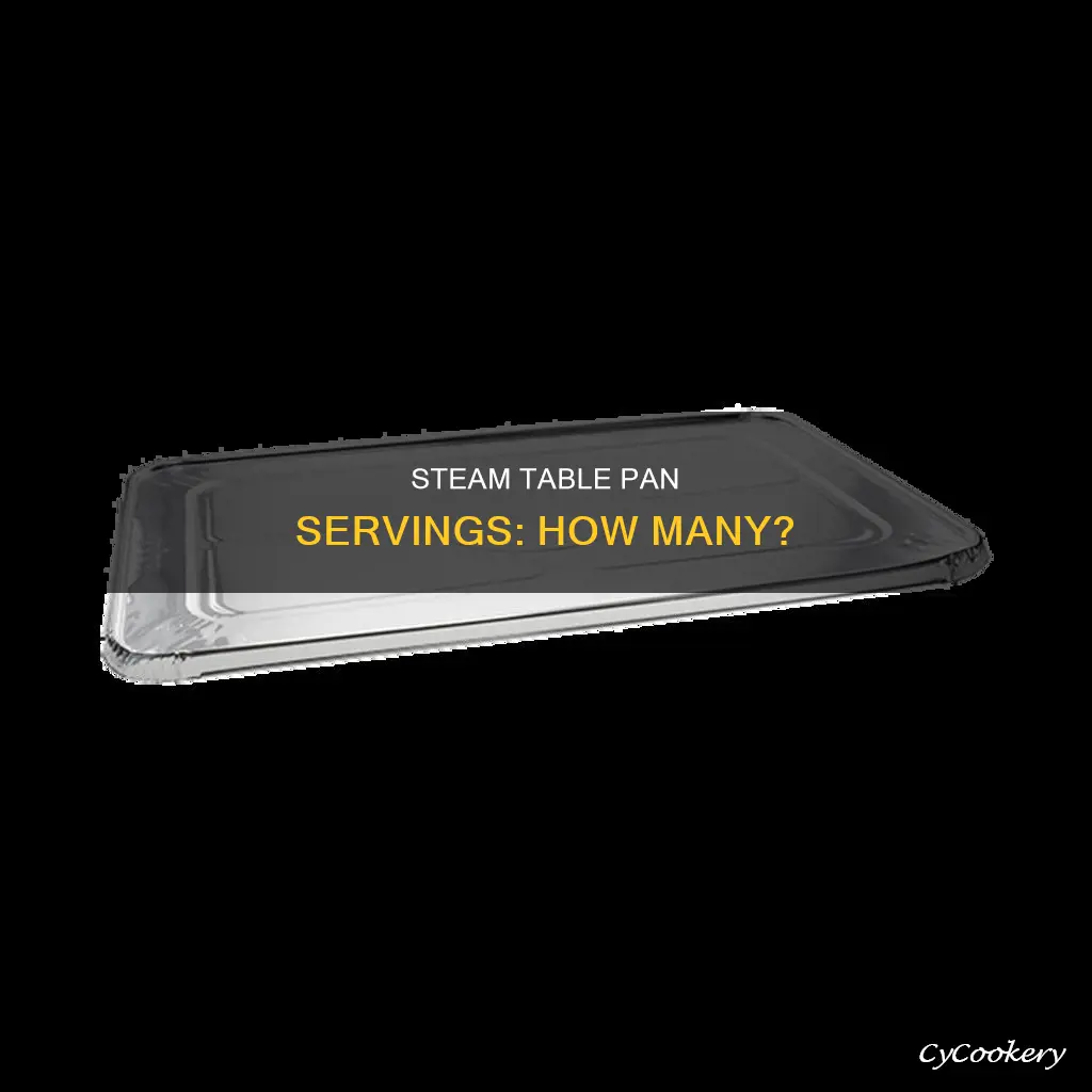 how many servings in a half steam table pan