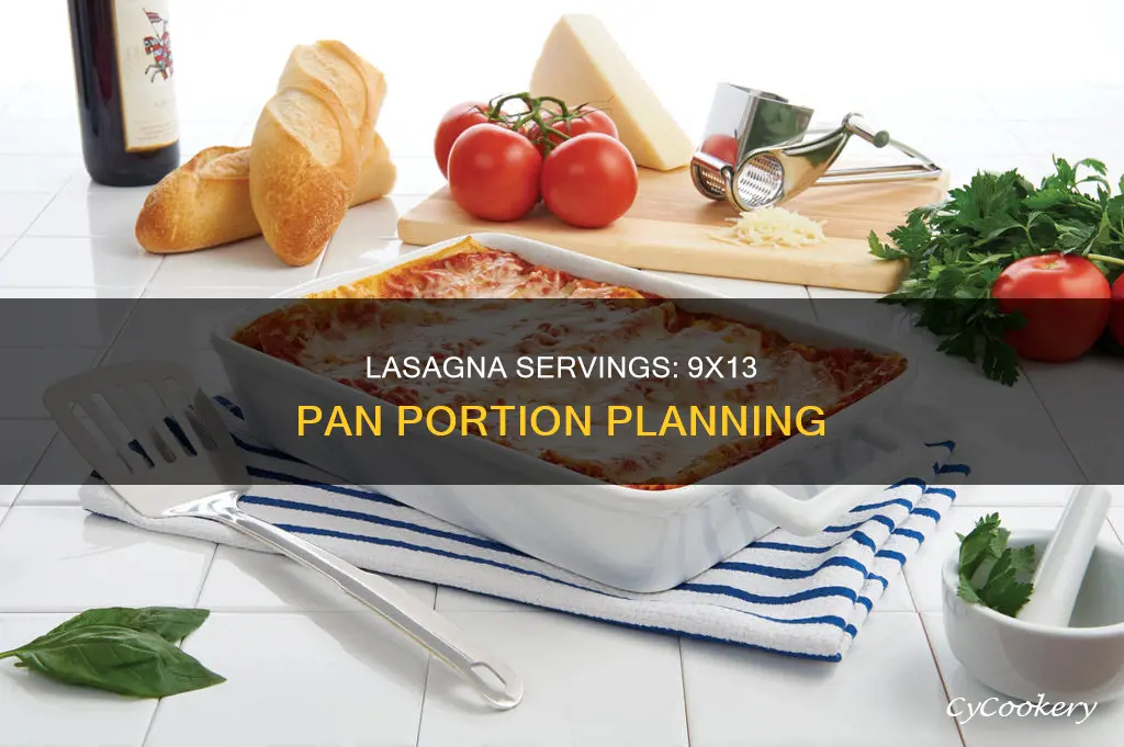 how many servings of lasagna in a 9x13 pan