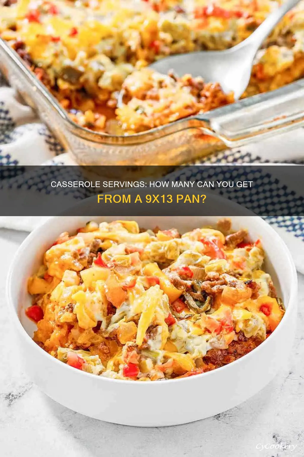 how many servings of main dish casserole from 9x13 pan
