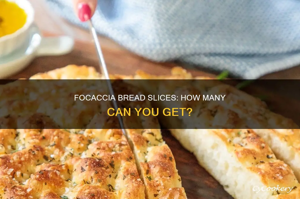 how many slices of focaccia bread in a sheet pan