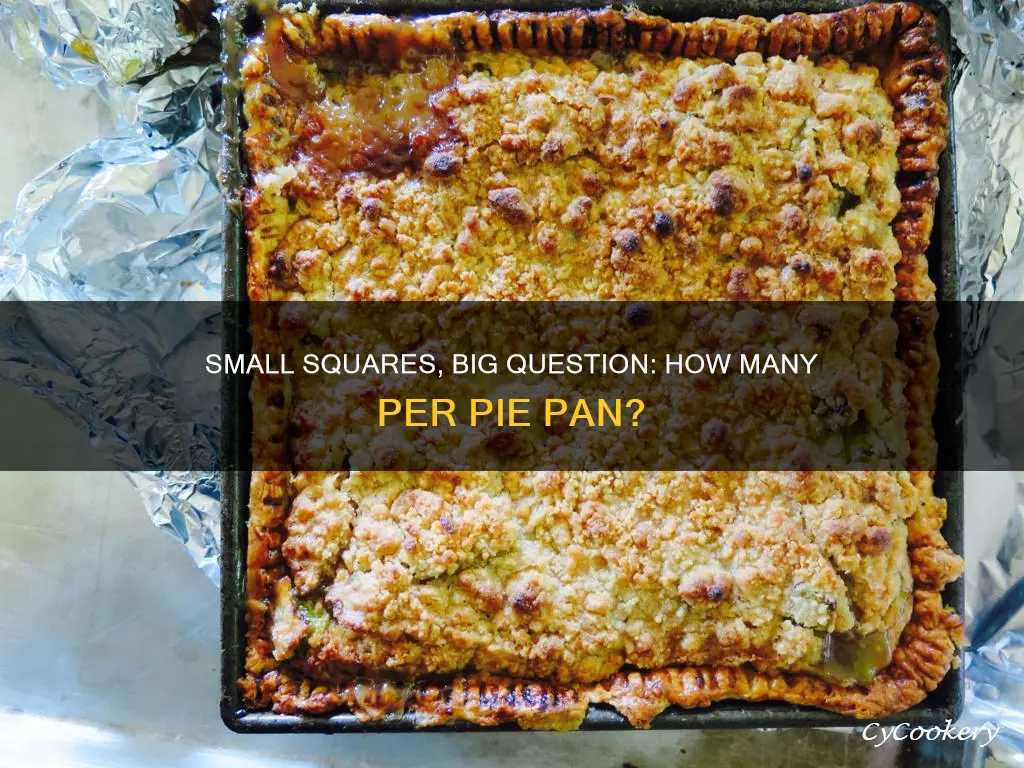 how many small squares per 9 pie pan