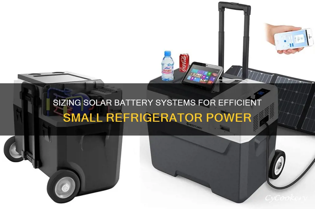 how many solar batteries for small refrigerator