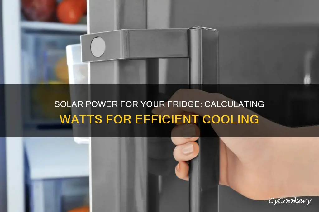 how many solar watts to power a refrigerator