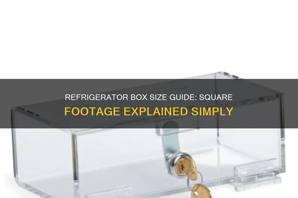 how many sqauare feet in i refrigerator box