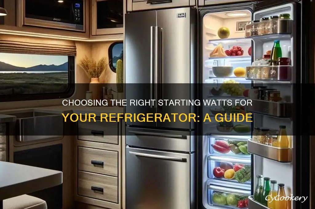 how many starting watts for a refrigerator
