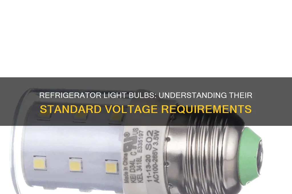 how many volts are refrigerator light bulbs