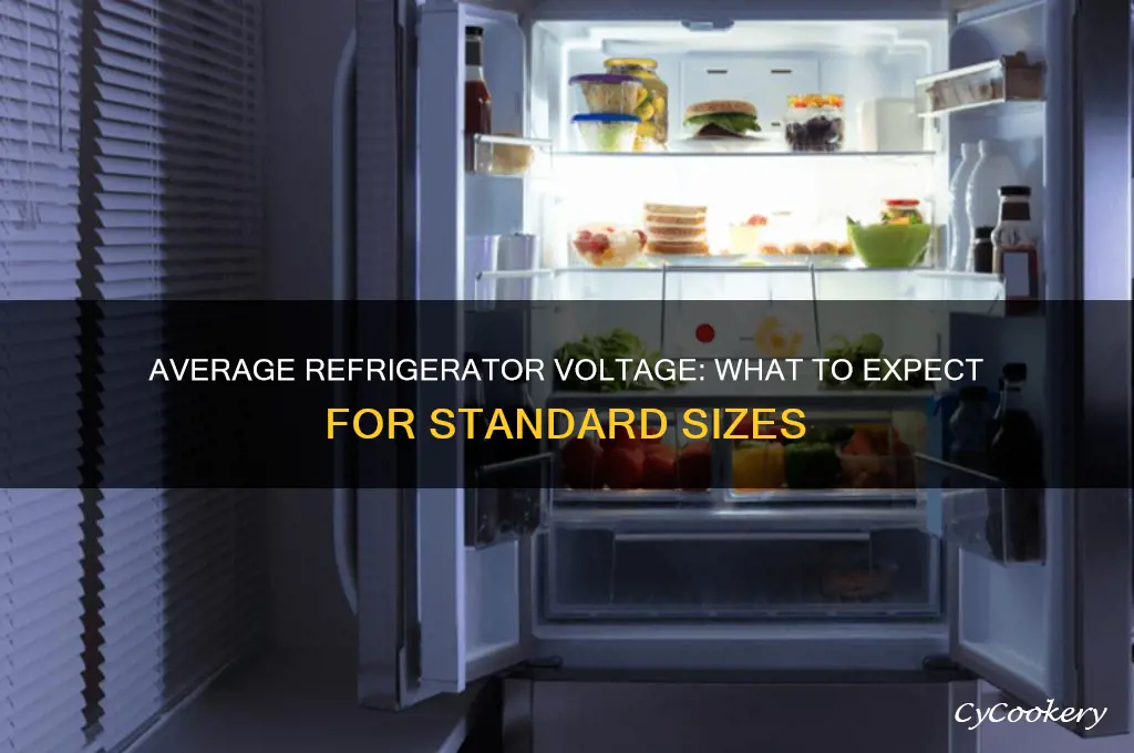 how many volts is an average size refrigerator
