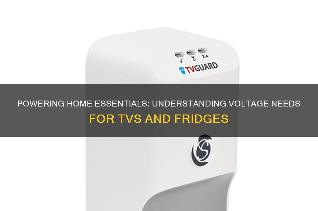 how many volts to power a tv and refrigerator