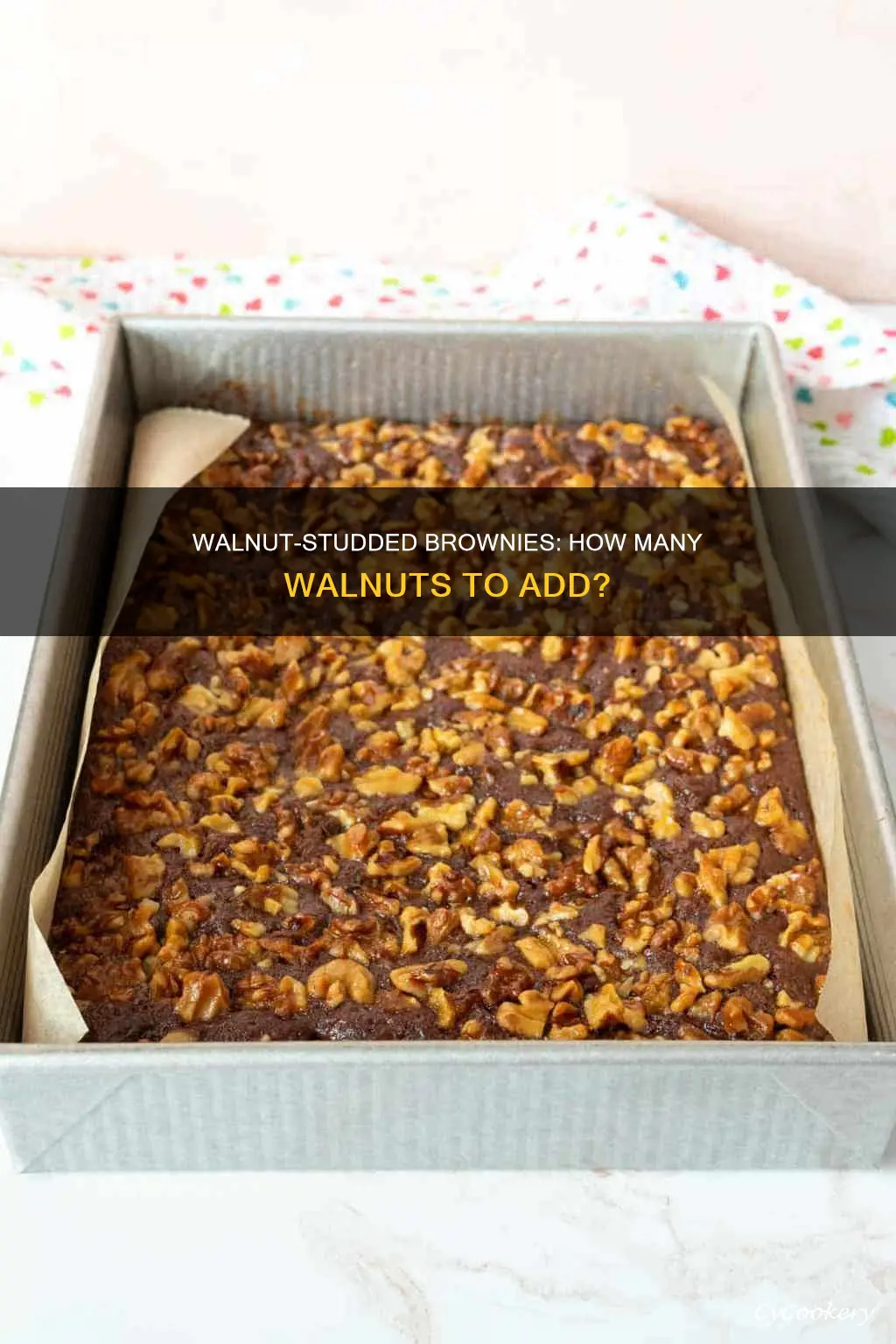 how many walnuts to add to 9x13 pan of brownies