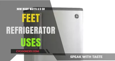 Energy Efficiency: Wattage Usage of a 5 Cu Feet Fridge