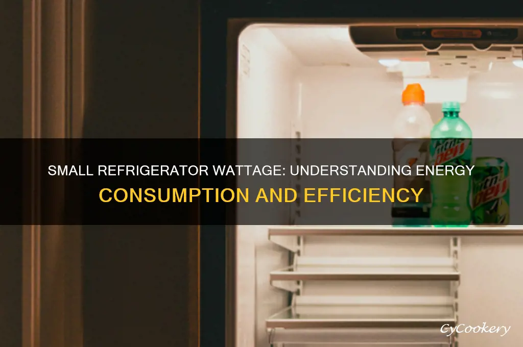 how many watts a small refrigerator use