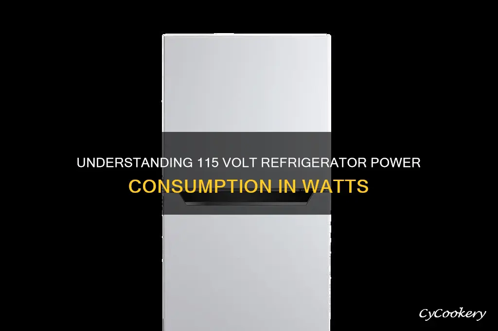 how many watts does a 115 volt refrigerator use
