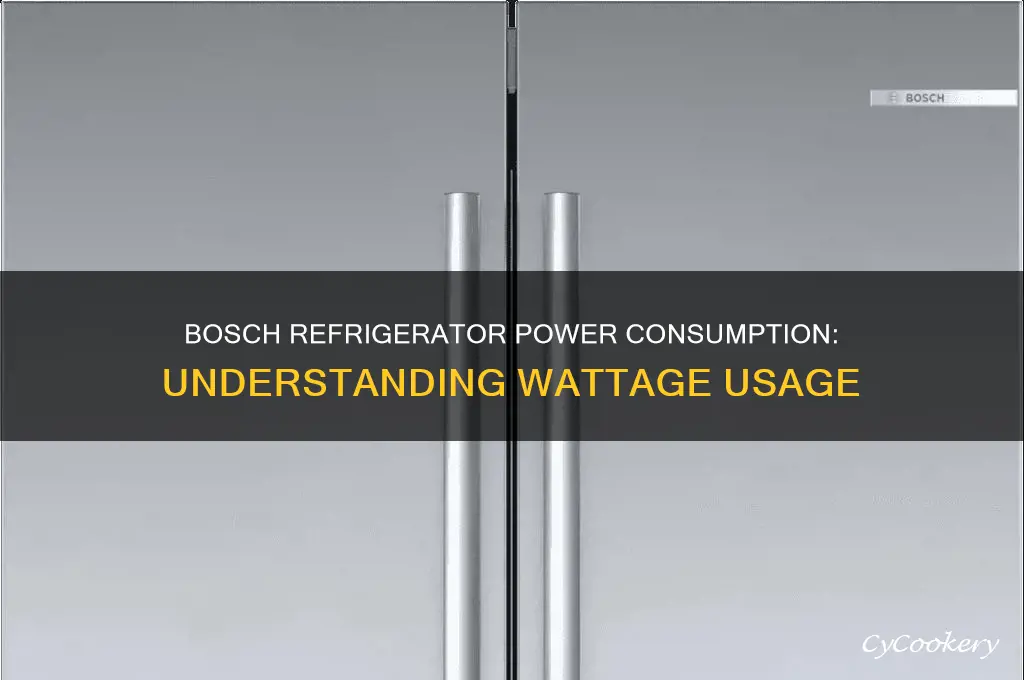 how many watts does a bosch refrigerator use