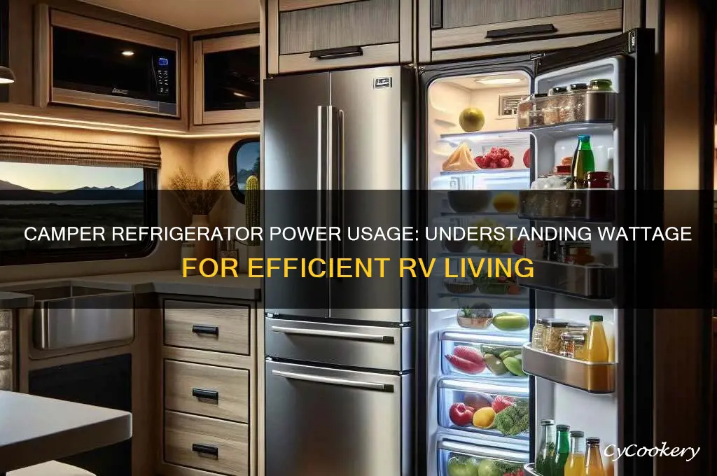 how many watts does a camper refrigerator use