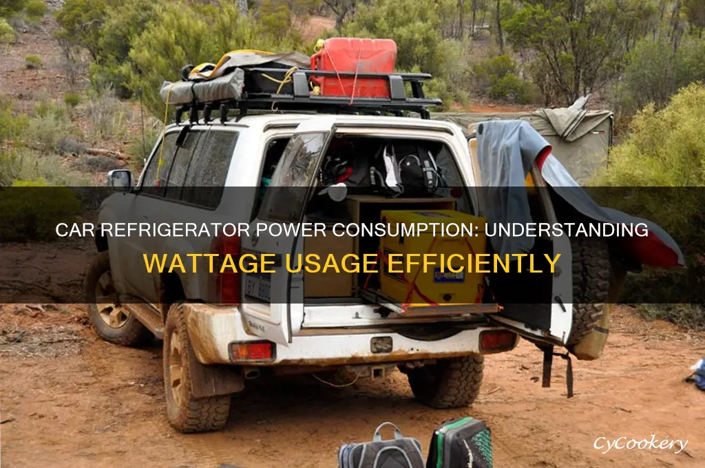 how many watts does a car refrigerator use