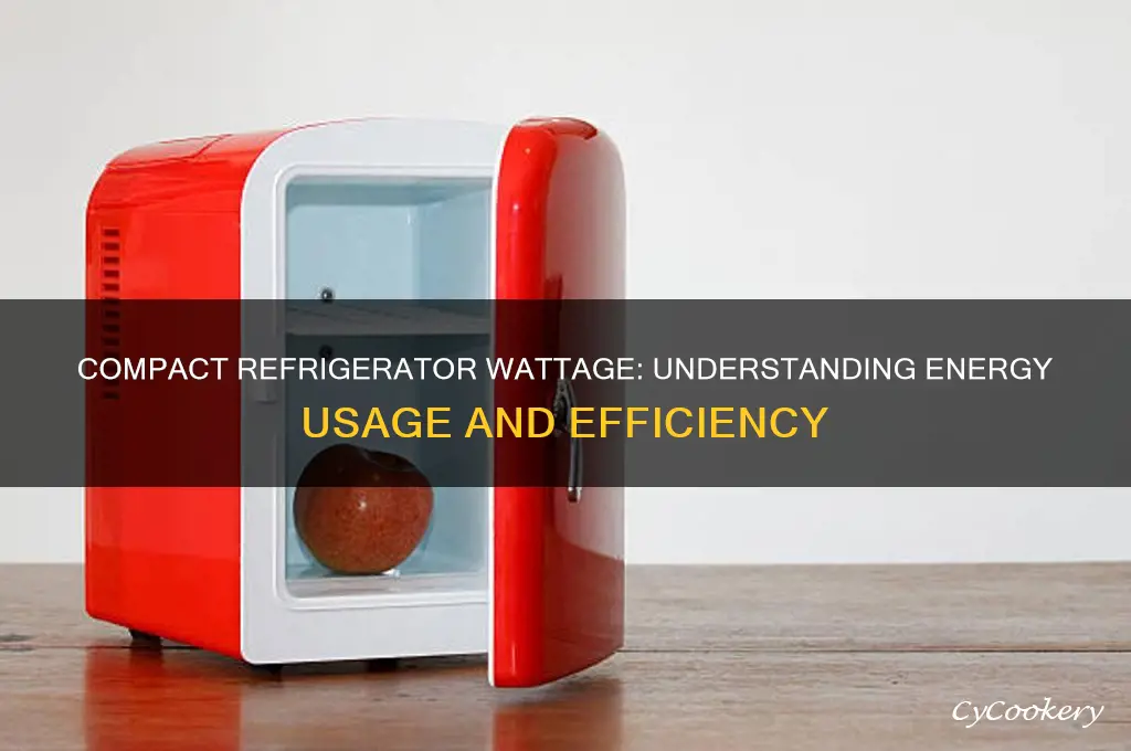 how many watts does a compact refrigerator use