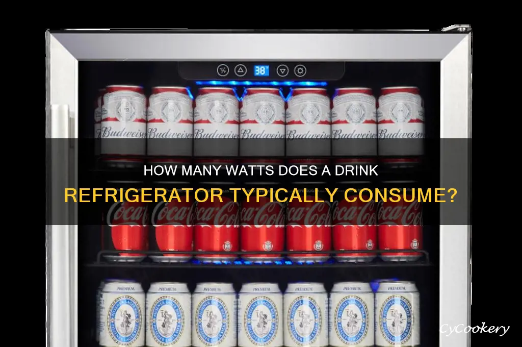how many watts does a drink refrigerated