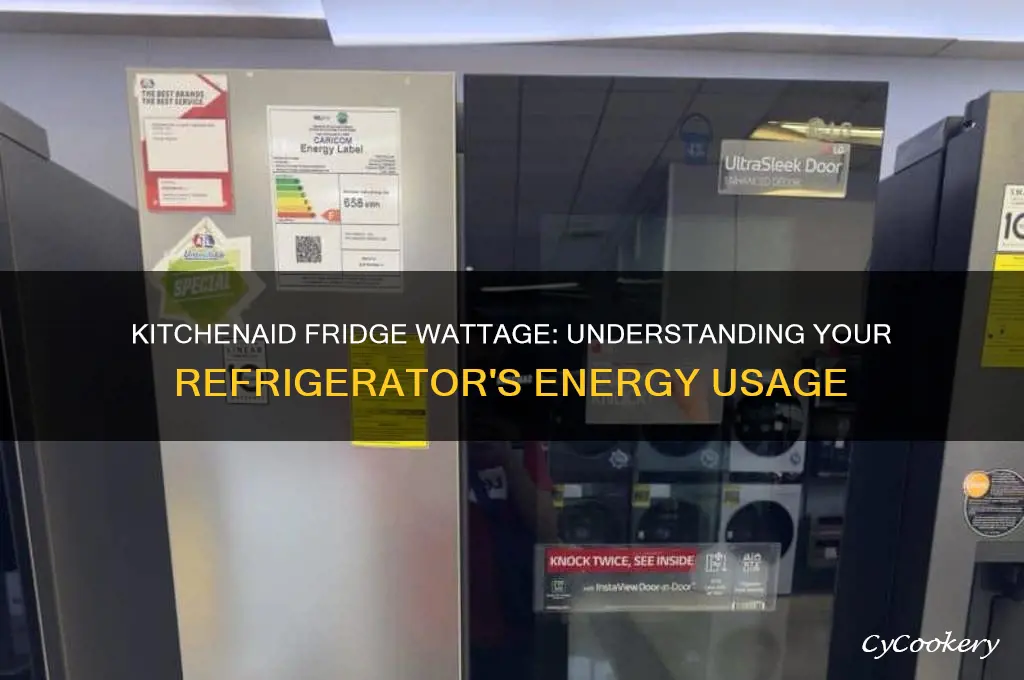 how many watts does a kitchenaid refrigerator use