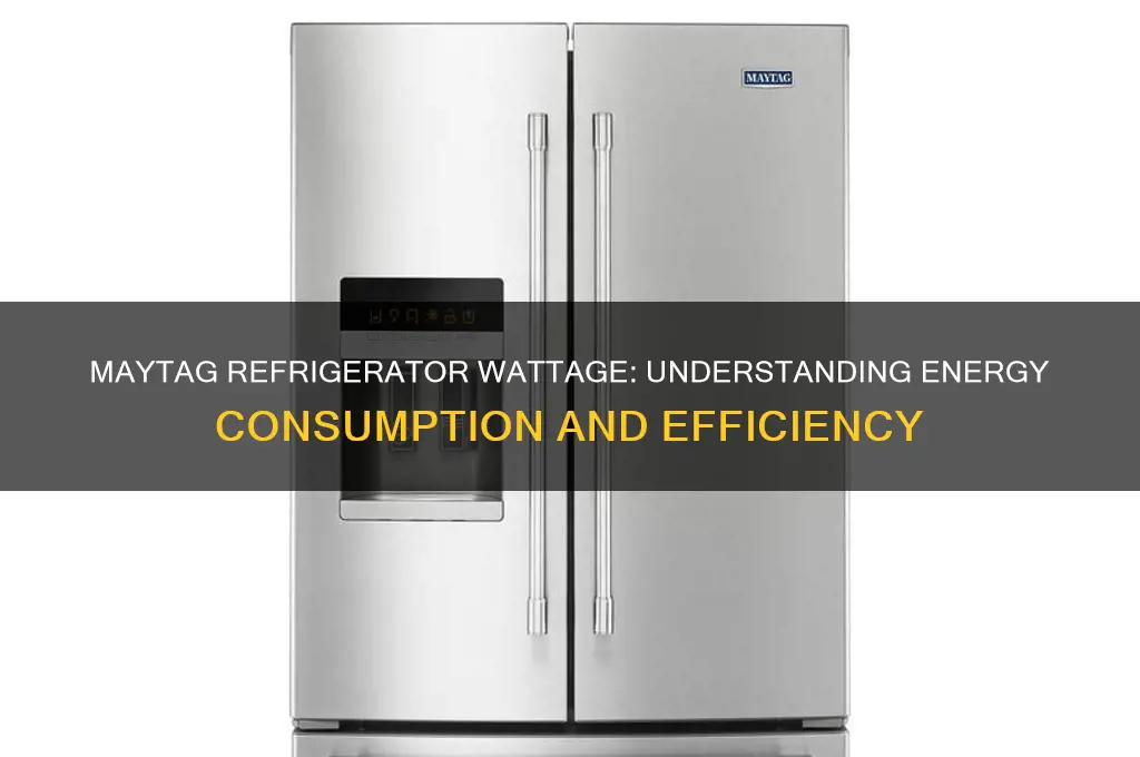 how many watts does a maytag refrigerator use