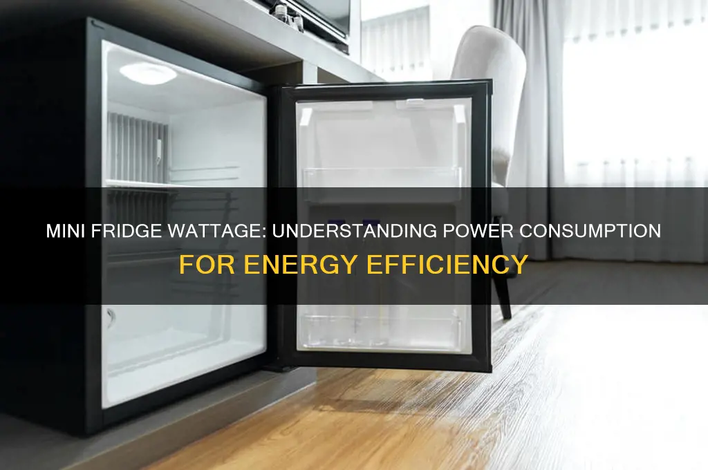 how many watts does a mini refrigerator pull