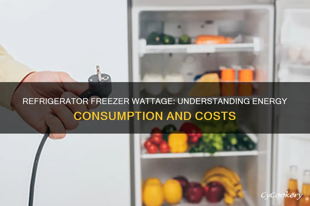 how many watts does a refrigerator freezer use