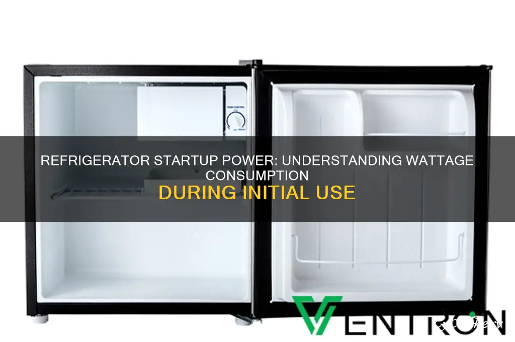 how many watts does a refrigerator use on startup