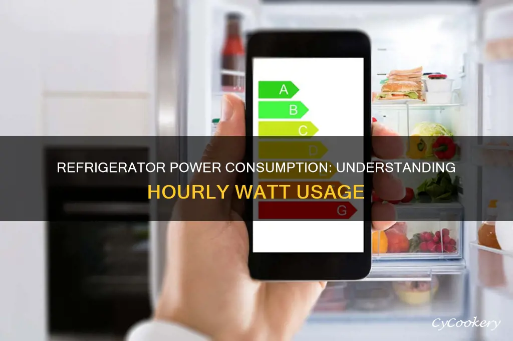 how many watts does a refrigerator use per hour
