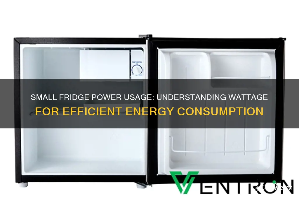 how many watts does a small refrigerator take