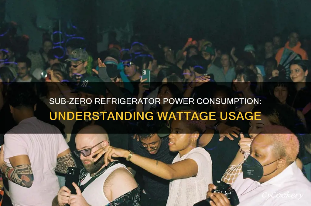 how many watts does a sub zero refrigerator use