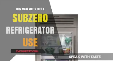 Subzero Refrigerator Power Consumption: Understanding Wattage Usage