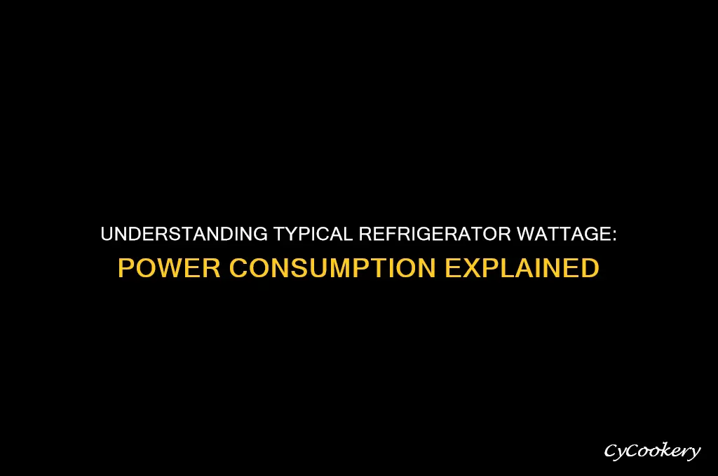 how many watts does a typical refrigerator draw
