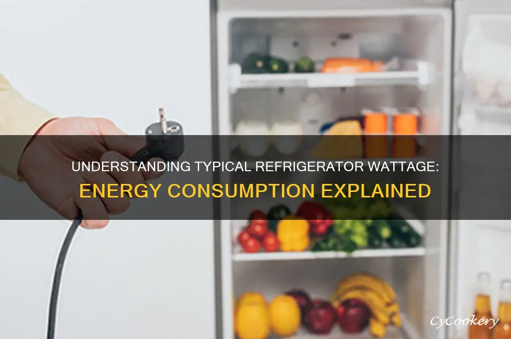 how many watts does a typical refrigerator use