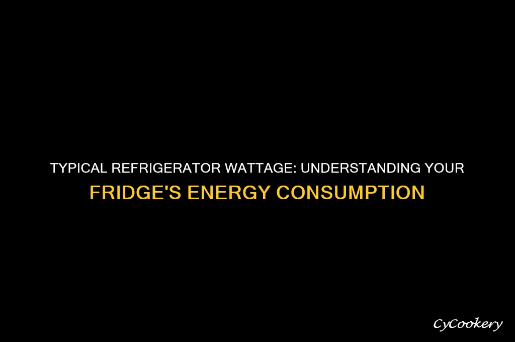 how many watts does a typlical refrigerator use