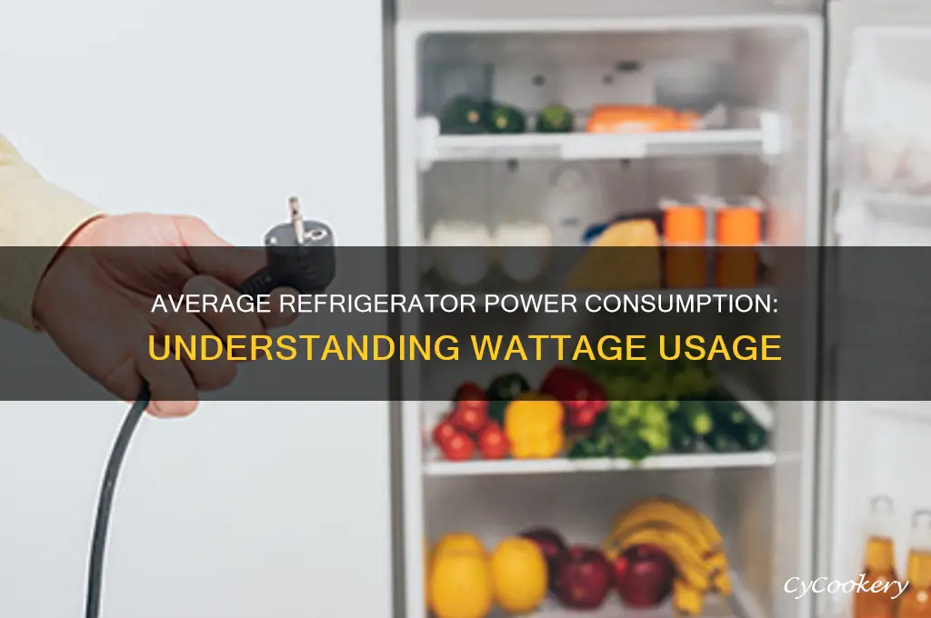how many watts does an average refrigerator pull