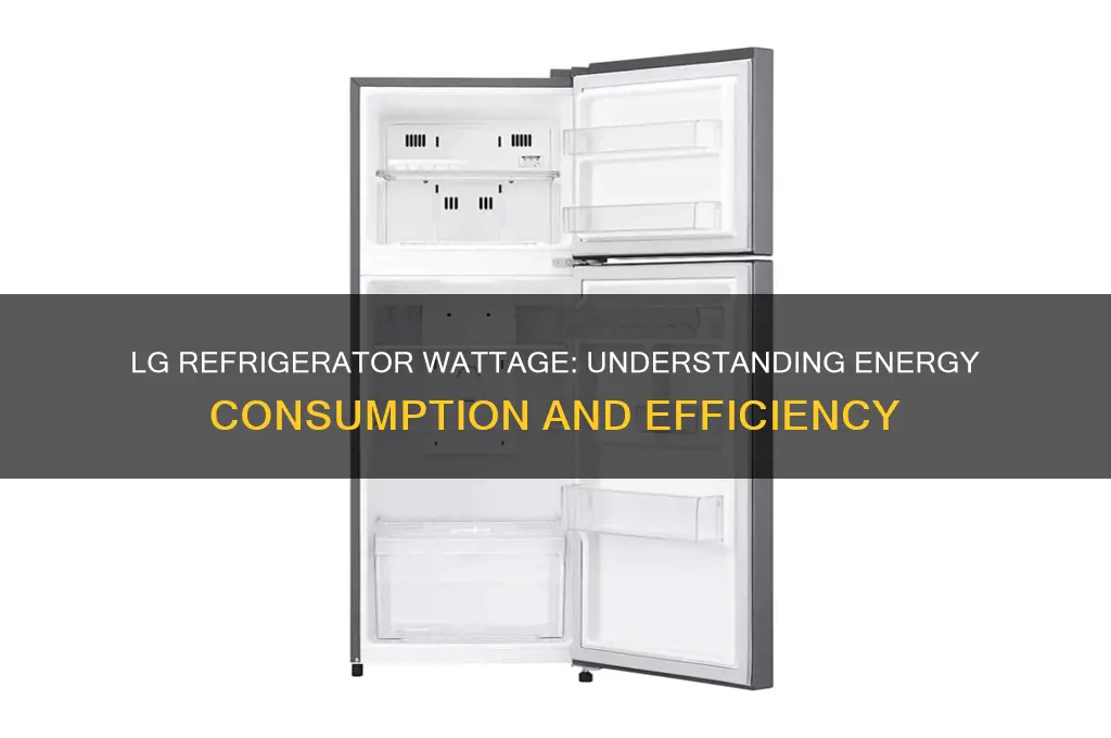 how many watts does an lg refrigerator use
