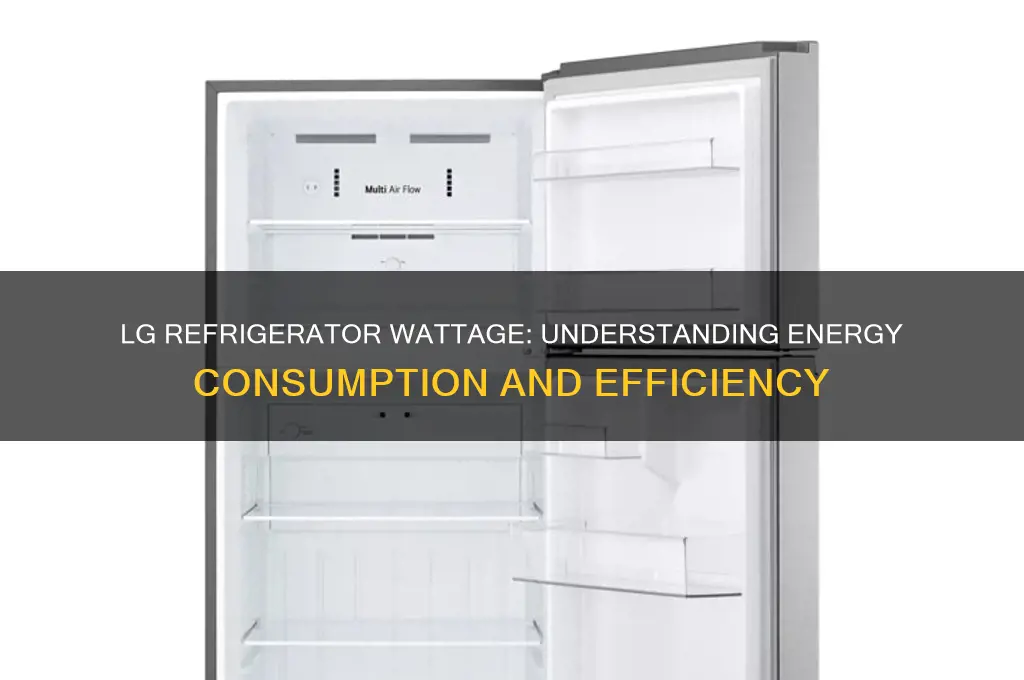 how many watts does lg refrigerator use