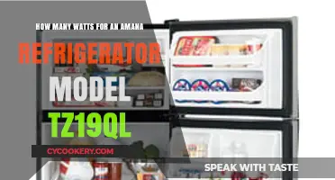 Amana TZ19QL Refrigerator: Understanding Its Wattage Requirements