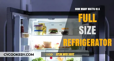 Full-Size Refrigerator Wattage: Understanding Energy Consumption and Efficiency