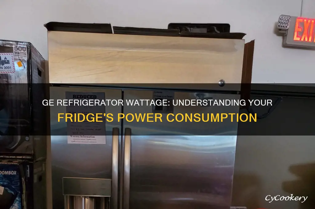 how many watts is a ge refrigerator