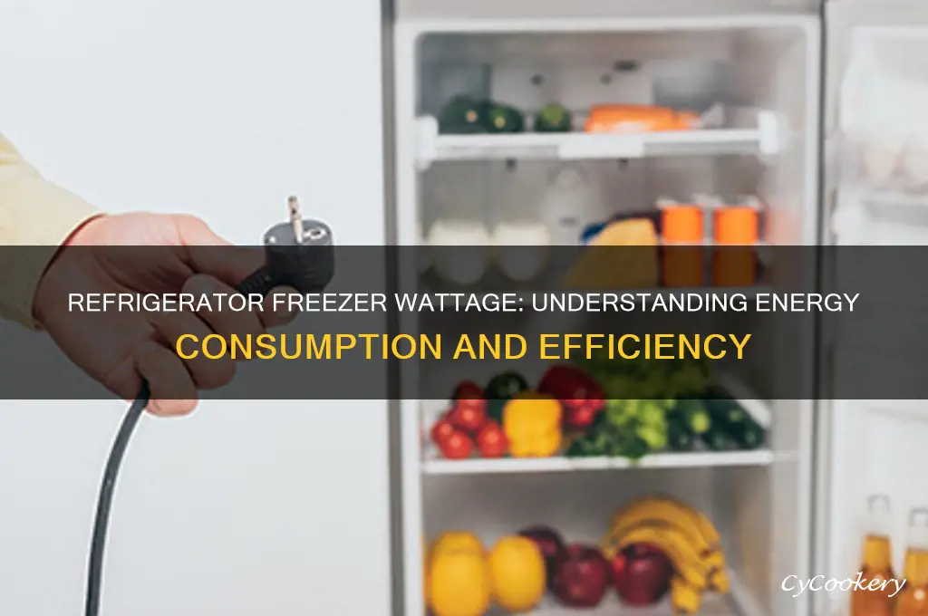how many watts is a refrigerator freezer
