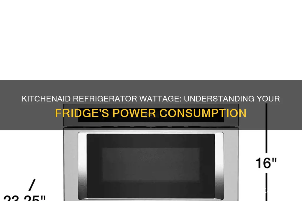 how many watts is a refrigerator kitchen aid